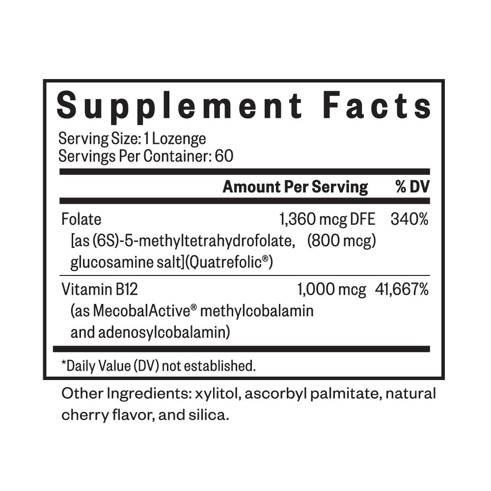Methyl B12 with L-Methylfolate - Everyday Essential