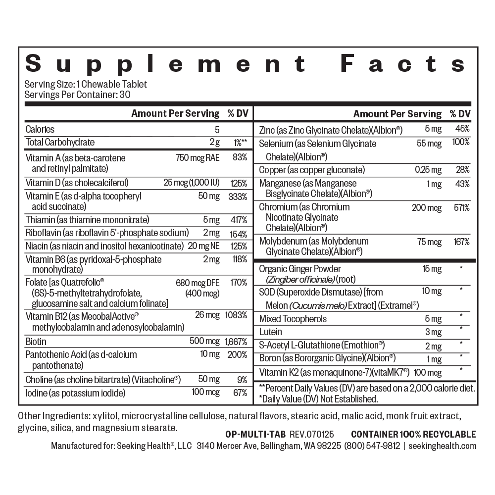 Multivitamin One Chewable - Daily Wellness Essential