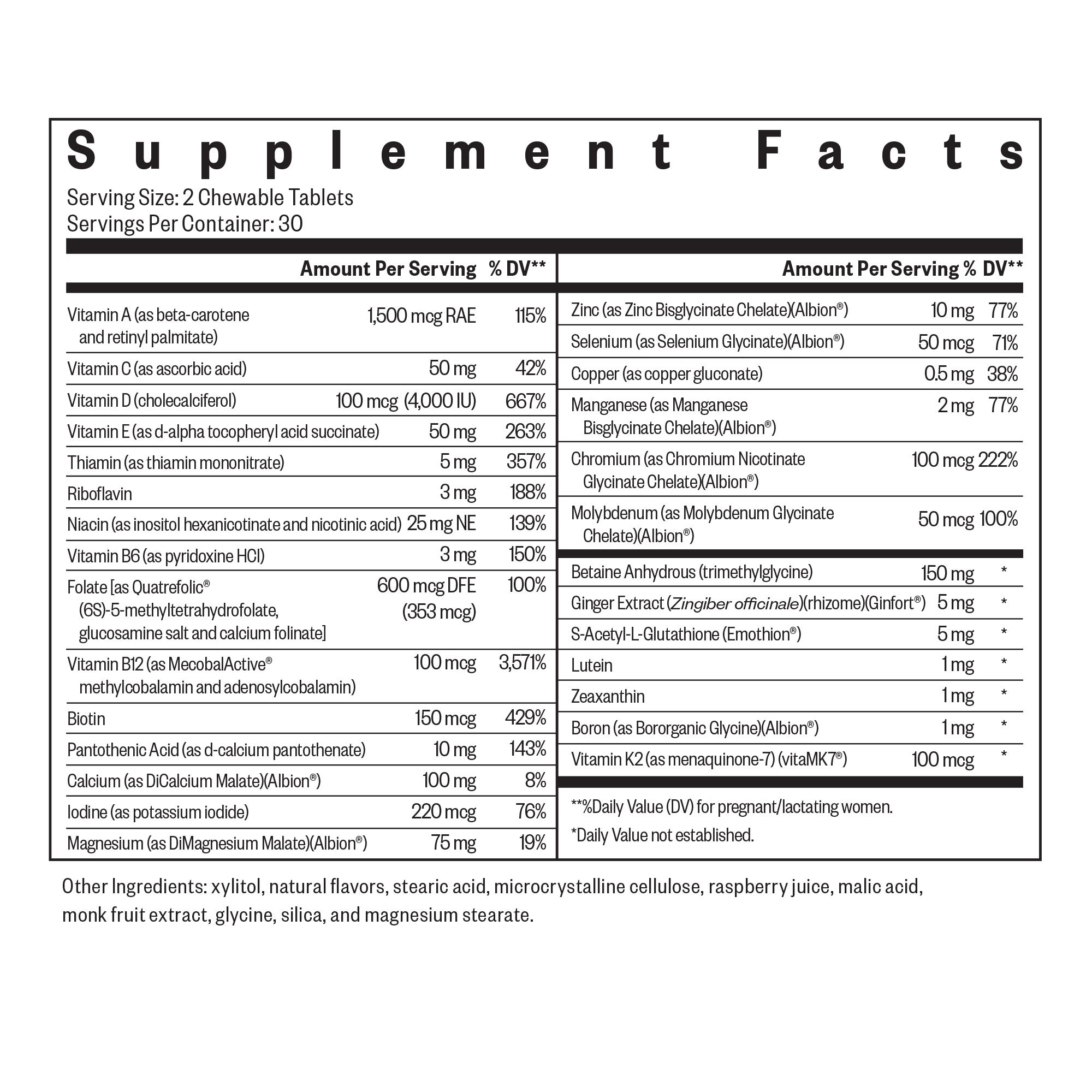 Prenatal Essentials Chewable - Everyday Essential
